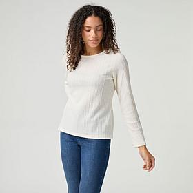 Tower Hill by Christie Brinkley Textured Funnel Neck Top