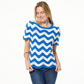 Tower Hill by Christie Brinkley Wavy Stripe Sweater
