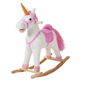 Toy Time Plush Rocking Horse Ride-On Toy Unicorn