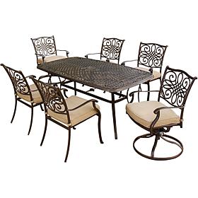 Traditions 7-Piece Outdoor Dining Set - 2 Swivel Chairs