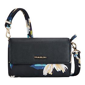 Travelon Anti-Theft Addison Convertible Belt Bag/Midnight Floral