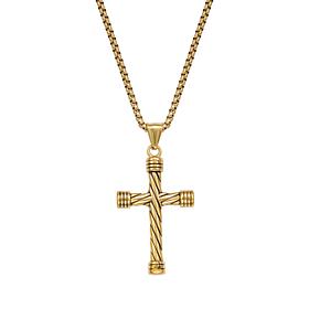 Twisted Cross Pendant Necklace