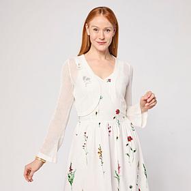 TWRHLL by Christie Brinkley Crochet Knit Bolero