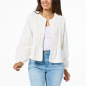 TWRHLL by Christie Brinkley Embroidered Lightweight Jacket