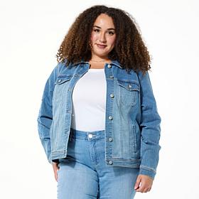 TWRHLL by Christie Brinkley Eyelet Embroidered Denim Jacket