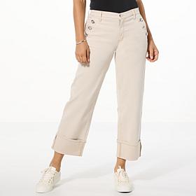 TWRHLL by Christie Brinkley Mid-Rise Relaxed Wide-Leg Jean