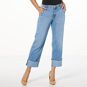 TWRHLL by Christie Brinkley Mid-Rise Relaxed Wide-Leg Jean