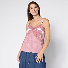 TWRHLL by Christie Brinkley Mixed Media Lace Cami