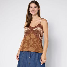 TWRHLL by Christie Brinkley Mixed Media Lace Cami