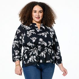 TWRHLL by Christie Brinkley Tie-Waist Blouse