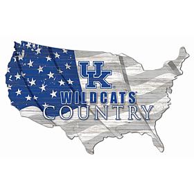 University of Kentucky USA Shape Flag Cutout