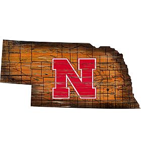 University of Nebraska Distressed State with Logo