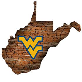 University of West Virginia Distressed State with Logo