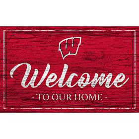 University of Wisconsin Team Color Welcome Sign - 11x19"