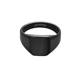 Van Heusen Men's Stainless Steel Black Square Signet Ring
