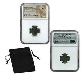 VF NGC Emperor Constans Roman Empire Bronze Coin