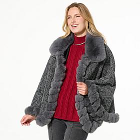 Vince Camuto Lurex Faux Fur Shawl