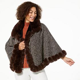 Vince Camuto Lurex Faux Fur Shawl