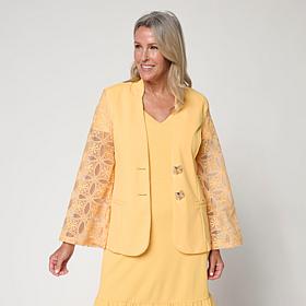 Vivica A. Fox Collection Blazer with Lace Sleeves