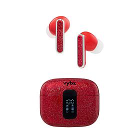 VYBZ Pro Wireless ANC Earbuds w/LED Display, Clear Case & Gift Box