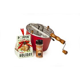Wabash Valley Farms Holiday Popcorn Ornament & Whirley Pop Gift Set