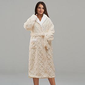 Warm & Cozy Cable Knit Plush Robe