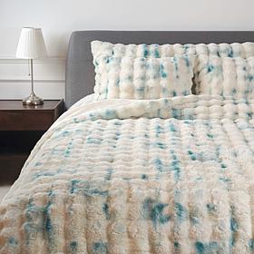 Warm & Cozy Faux Fur Bubble Comforter Set
