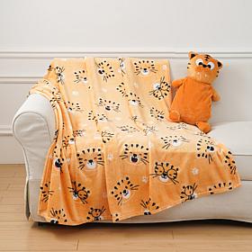 Warm & Cozy Huggable Friend & 60" x 50" Plush Knit Throw