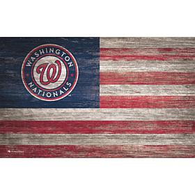Washington Nationals Distressed Flag 11x19