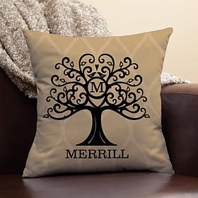 Welcome Tree Personalized Throw Pillow