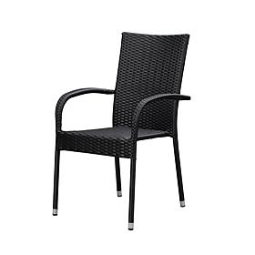 Well Traveled Living Morgan Outdoor Wicker Chair - Black