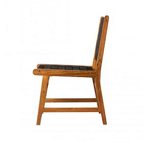 Well Traveled Living Sava Indoor/Outdoor Armless Dining Side Chair Blk