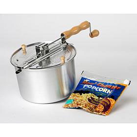 Whirley Pop Stovetop Popper with Metal Gears and Popcorn Kit