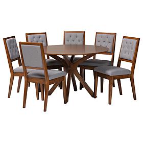 Wholesale Interiors Baxton Studio Mana Modern Wood 7pc Dining Set