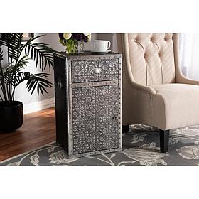 Wholesale Interiors Cosette Metal Floral Accent Cabinet