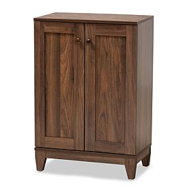 Wholesale Interiors Nissa Wood 2-Door Shoe Storage Cabinet