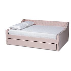 Wholesale Interiors Raphael Velvet Fabric Upholstered Full Size Daybed