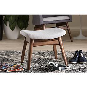 Wholesale Interiors Vera Light Gray Upholstered Ottoman