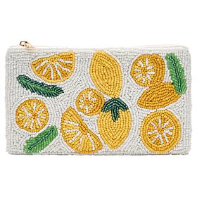 Wildflower San Tropez Beaded Cosmetic Coin Pouch
