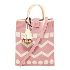 Wildflower Small Knit Crossbody Tote with Tassel