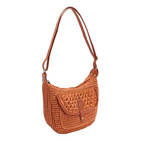 Wildflower Straw Montana Crossbody Hobo with Adjustable Strap