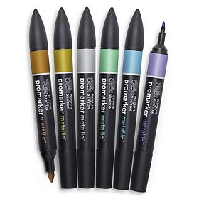 Winsor & Newton BrushMarker Metallic Marker Set of 6