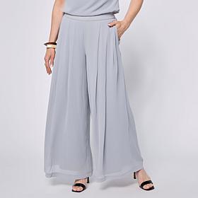 WynneCollection Chiffon Pleated Trousers