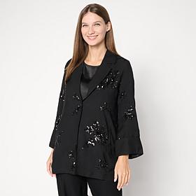 WynneCollection Embellished Sequin Jacket