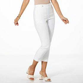 WynneCollection Polished FlatterFIT Slim Leg Cropped Pant