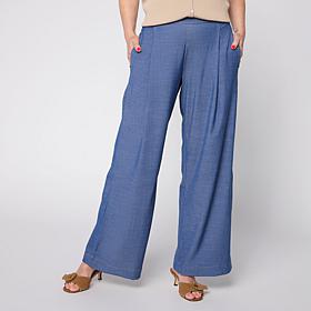 WynneCollection Rayon Blend Pleated Pant