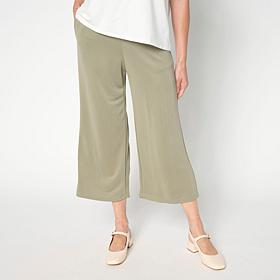 WynneCollection Sueded Jersey Cropped Pant