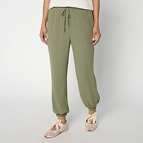 WynneLayers Chiffon Overlay Knit Jogger