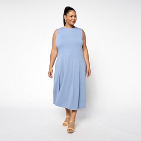 WynneLayers Cotton Spandex Sleeveless Midi Dress