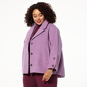 WynneLayers Dolman Sleeve Melton Jacket